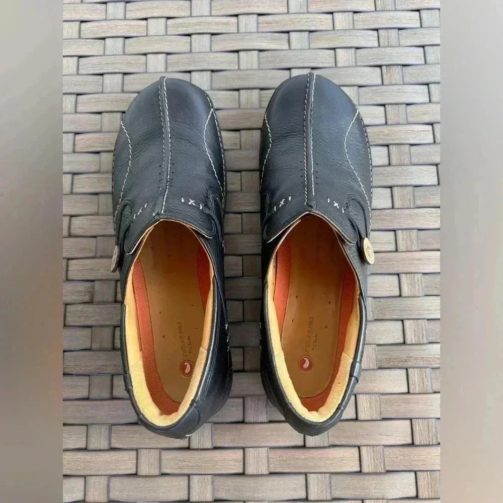 Clarks Unstructured Un Loop Black Leather Women’s… - image 7